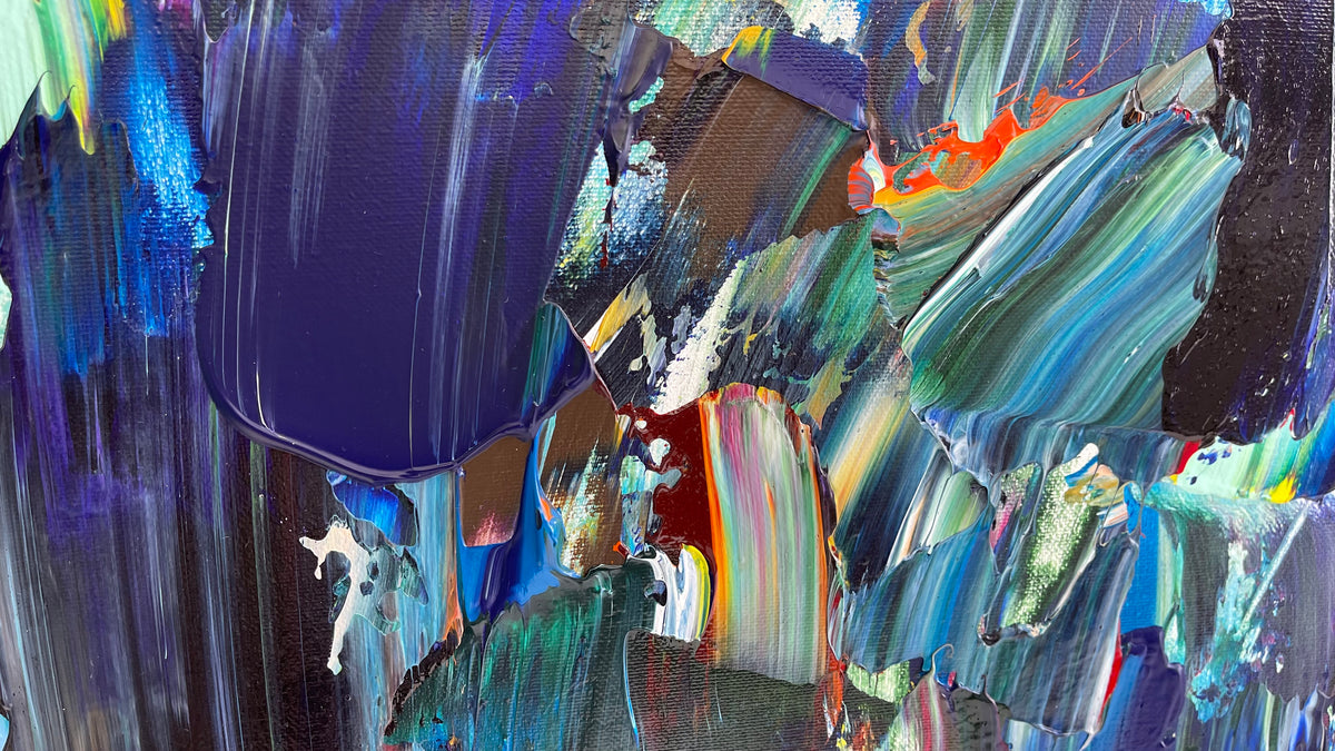 Présence #2, détail de la matière et des couleurs 3