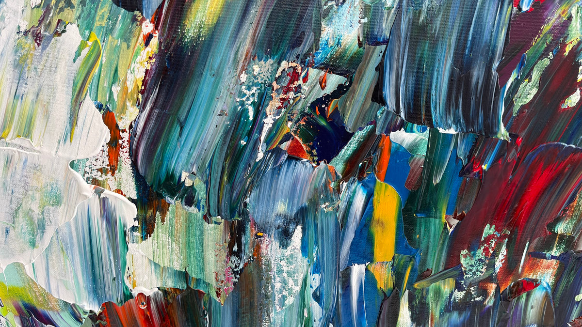 Présence #2, détail de la matière et des couleurs 4